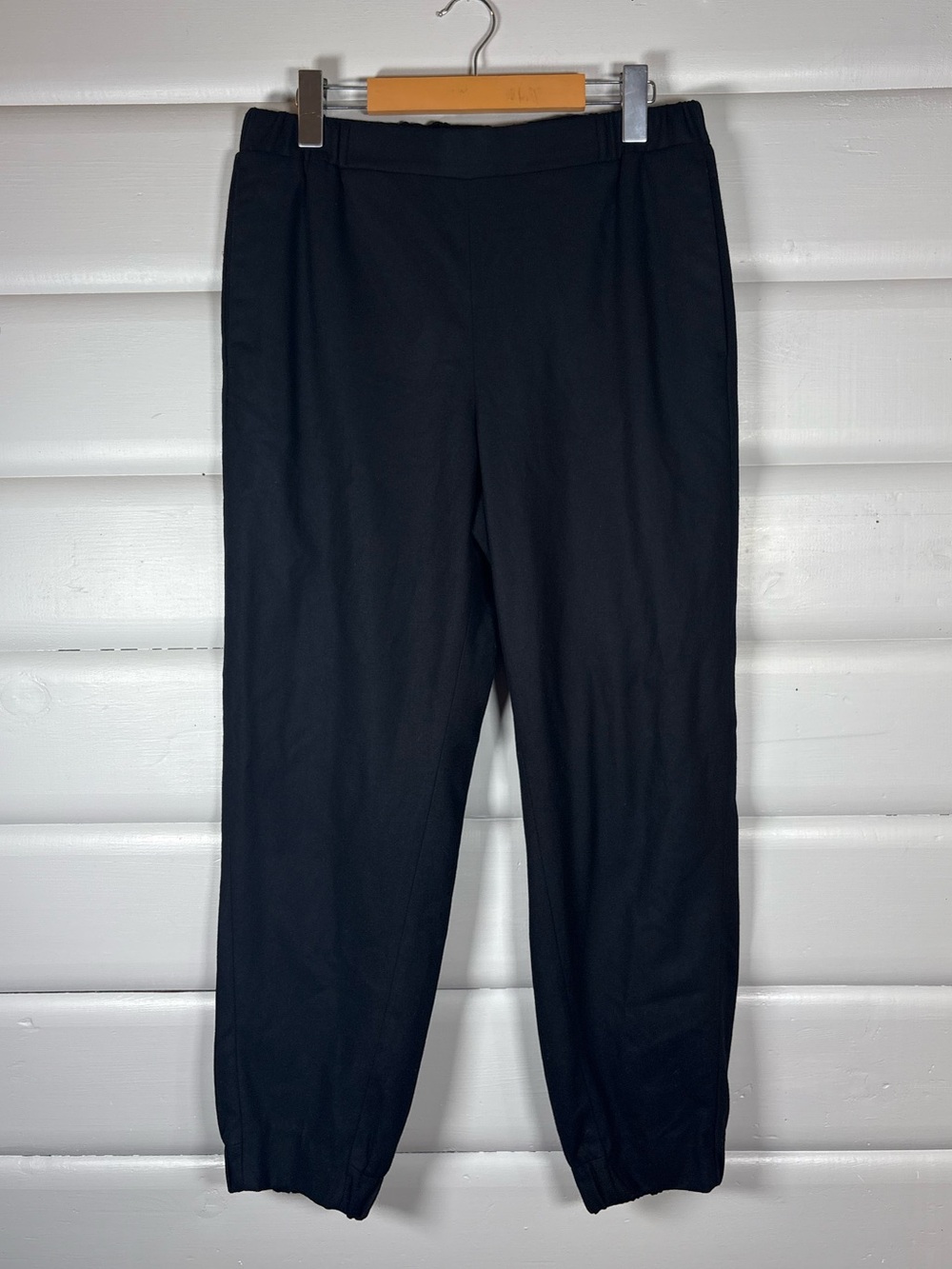 COS Wool Cashmere Blend Tapered Jogger Trousers Pants Black EU 36
